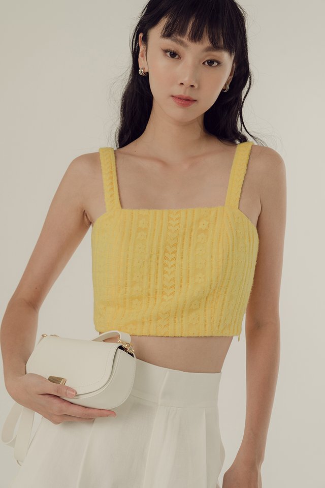 ELSIE LACE TOP IN YELLOW