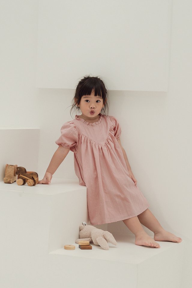 *KIDS* RACHELLE BABYDOLL DRESS IN PINK