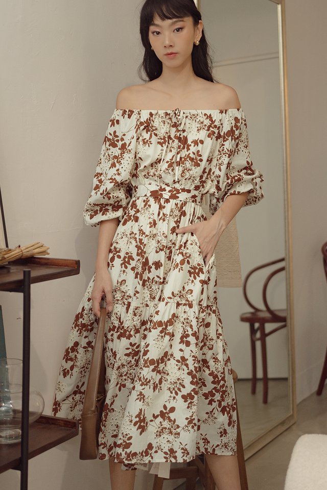 LANDEN EMBROIDERY TWO-WAY MIDI IN MAPLE